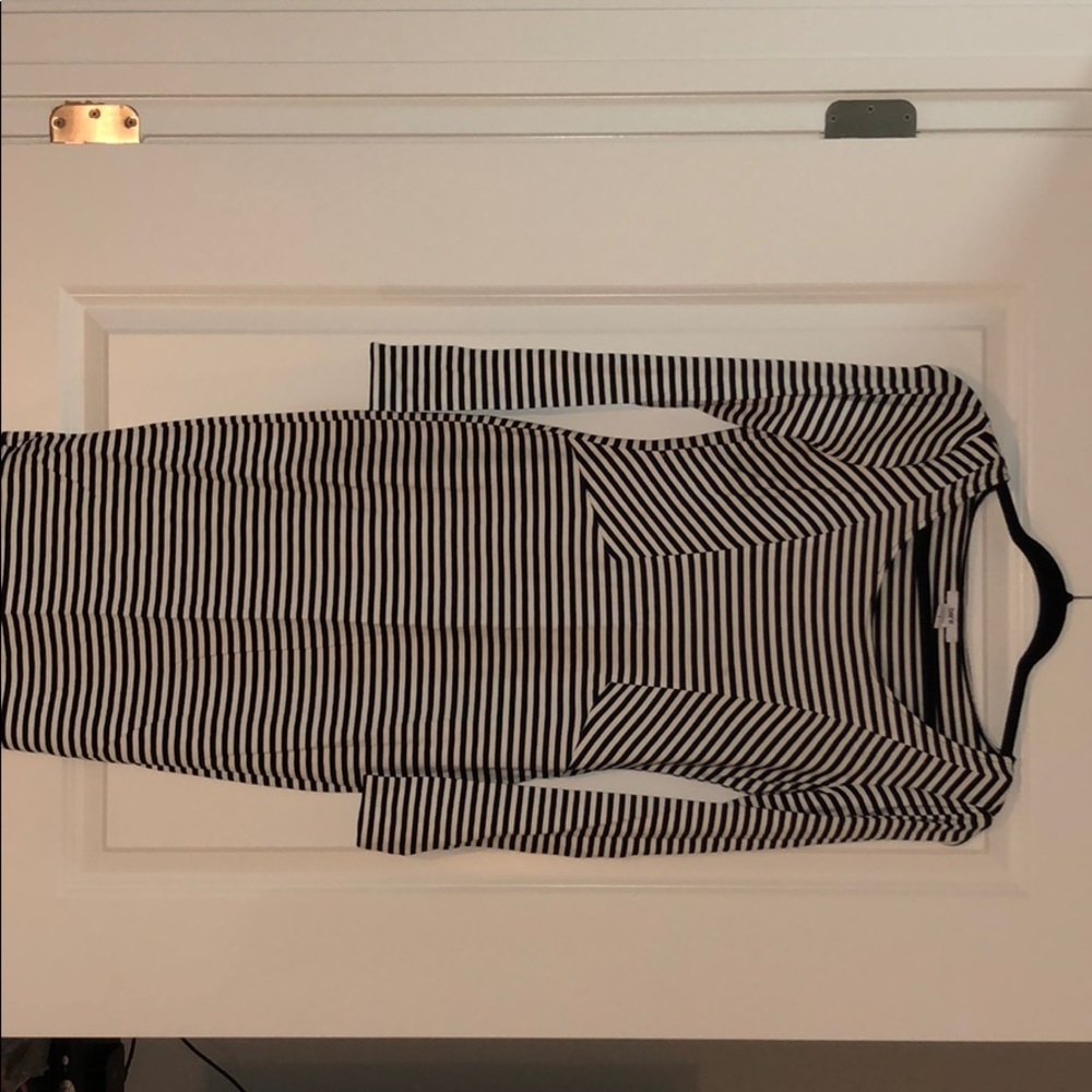 Striped white and black dress